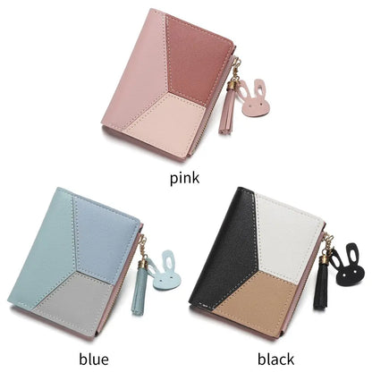 Women's Wallet PU Leather Women's Wallet Made of Leather Women Purses Card Holder Foldable Portable Lady Coin Purses
