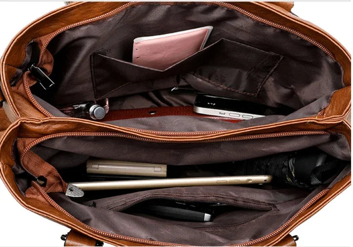 Elegant Handbags For Women High Quality Pu Leather Top-Handle Bags Purse Ladies Shoulder Crossbody Bag Casual Tote bolso purses