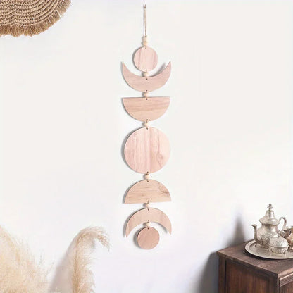 Wooden Hanging Pendant Wall Decor Home Decor Wooden Decor Pendant  Moon Pendant Bohemian Style