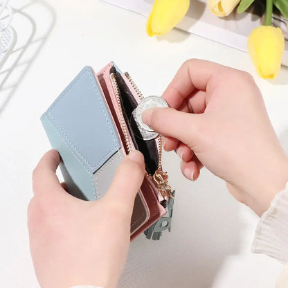 Women's Wallet PU Leather Women's Wallet Made of Leather Women Purses Card Holder Foldable Portable Lady Coin Purses