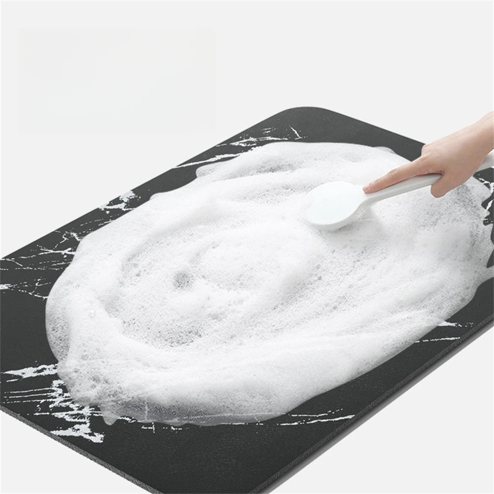 60x40CM Bathroom Rugs Washable Bath Mat Diatomite Stone PU Floor Mat Non Slip Quick Dry Pad Multi-Purpose Doormat Bathroom Acces