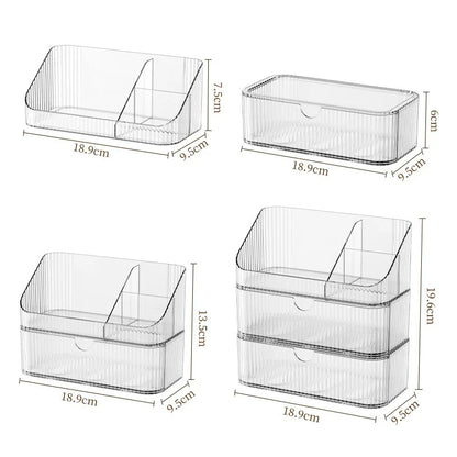 Bathroom Storage Boxes Transparent  Cosmetics Dormitory Accessories Organizer Modern Style Convenient Organization Home