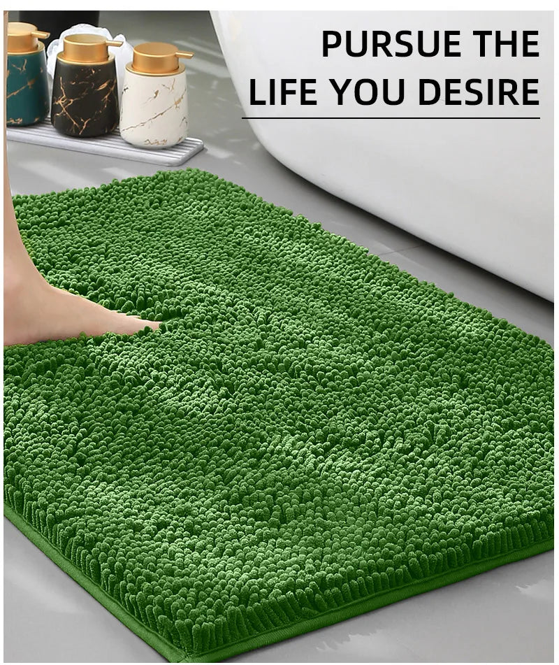 Bathroom mat chenille absorbent carpet bathroom bathtub room living room door bathroom absorbent pad