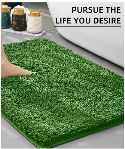 Bathroom mat chenille absorbent carpet bathroom bathtub room living room door bathroom absorbent pad
