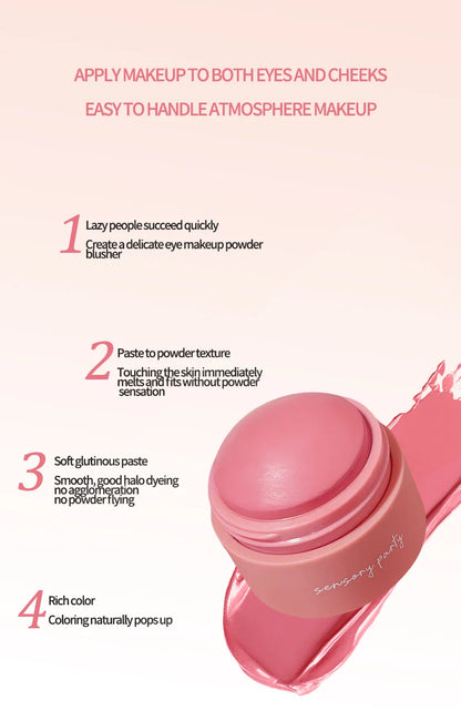 6 colors Waterproof Blush Cream - Long-Lasting, Multi-Use Makeup for Women