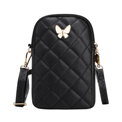 PU Leather Shoulder Bag Fashion Mini Embroidery Crossbody Bag Women Fashion Mobile Phone Bags Waterproof Handbag Female Wallet