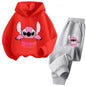Children Hoodies Stitch Kawaii Fashion Pullover Sweatshirt Anime Trucksuit Manga Cartoons Girls Boy Kids Autumn Casual Clothes