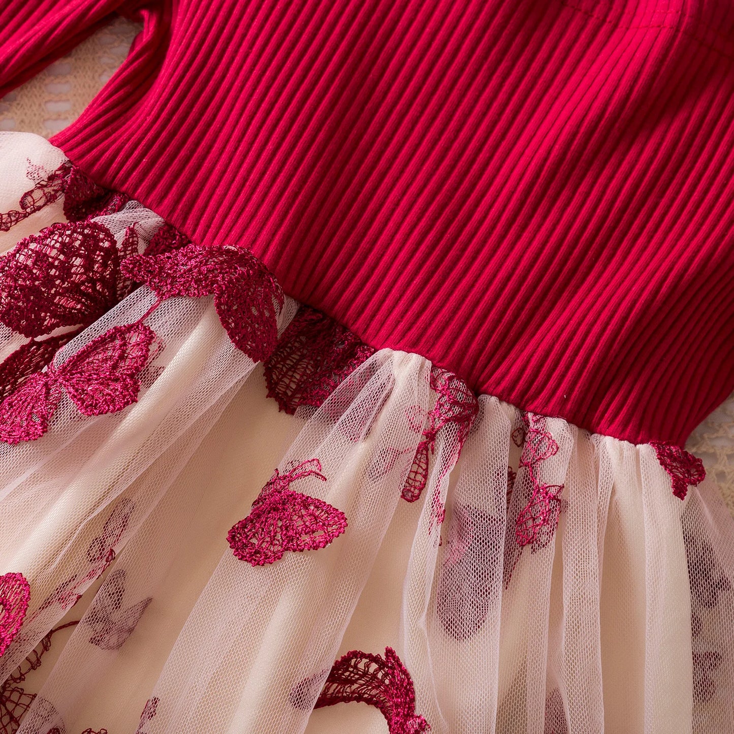 Elegant New Girl Embroidery Flower Girl Dresses for Wedding Autumn Winter Long Sleeve Princess Birthday Party Clothing 3-8Yrs