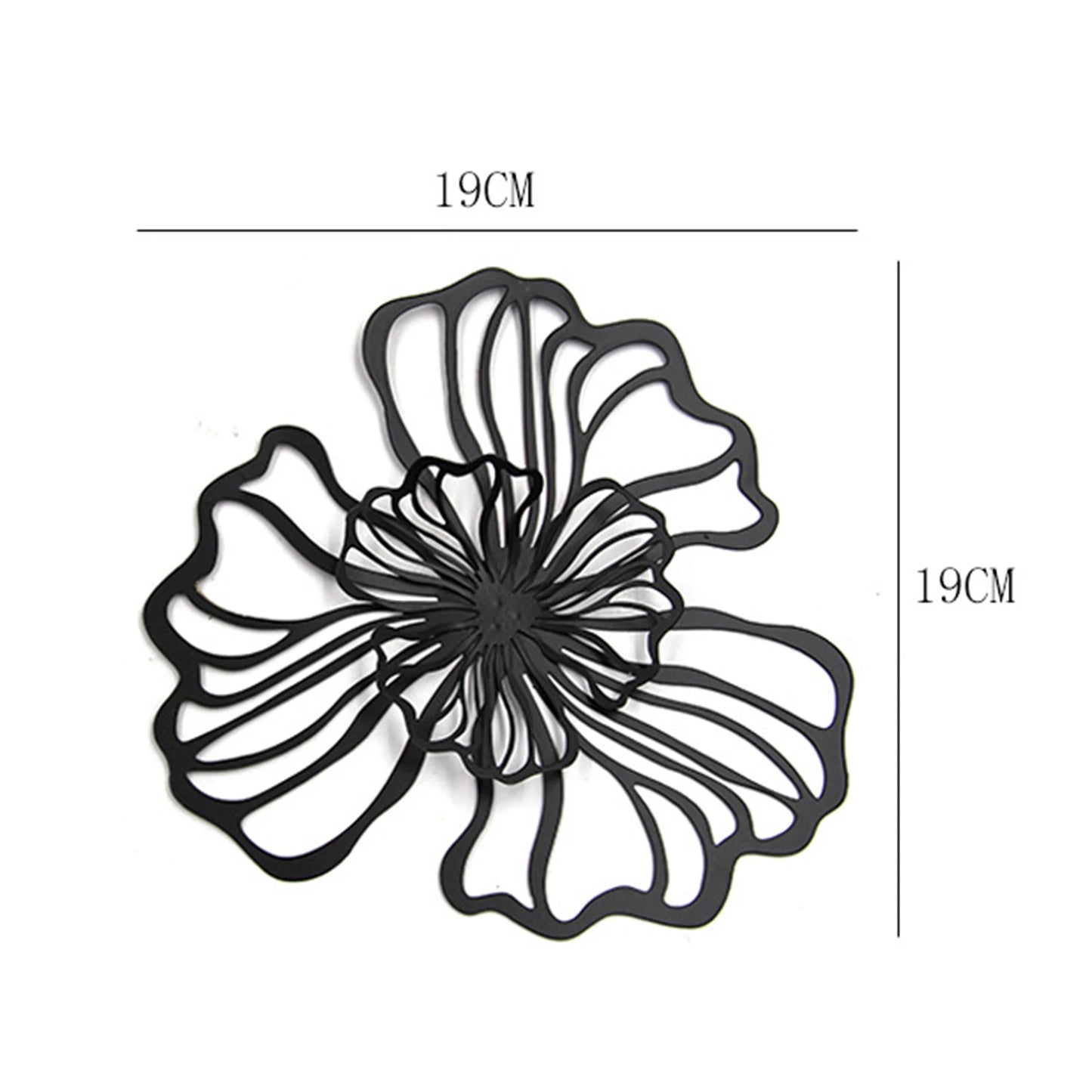 Wall Decoration Flower Metal Wall Art Decor Floral Wall Hanging Decor Wall Ornament for Living Room Kitchen Bathroom Hotel