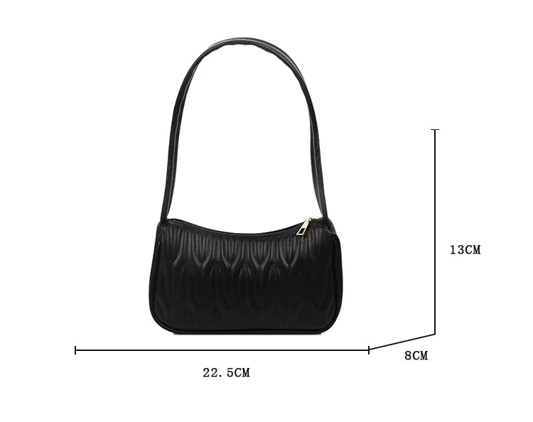 Fashion Women Handbag PU Leather Shoulder Bags Female Casual Solid Messenger Bag for Women Luxury Underarm Bag Feminina