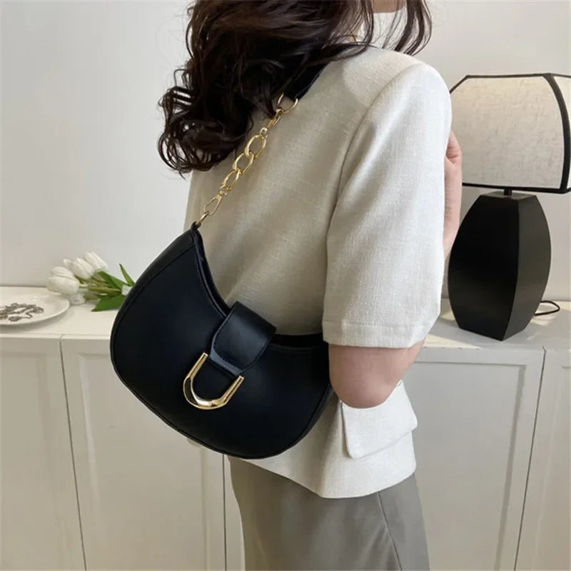 Trendy Pu Leather Shoulder Bag for Women Stylish Underarm Purse with Zipper Closure, Elegant Design Perfect for Everyday Use