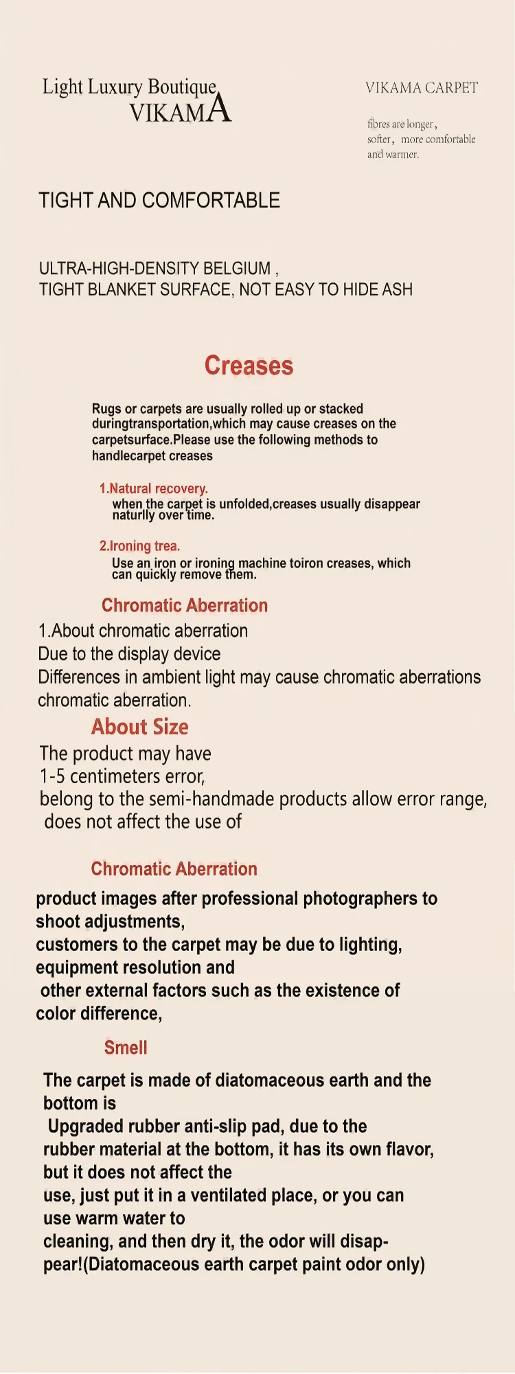 VIKAMA Long Pile Soft Carpet Living Room Bedroom Bedside Non Slip Skin Friendly Carpet Ins Nordic Style Home Decor Carpet