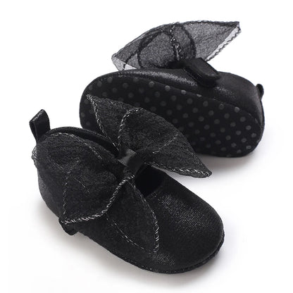 Black British Retro Princess Shoes For Spring And Autumn 0-18 Months Baby Shoes With Soft Soles And Non Slip Baby Walking Shoes