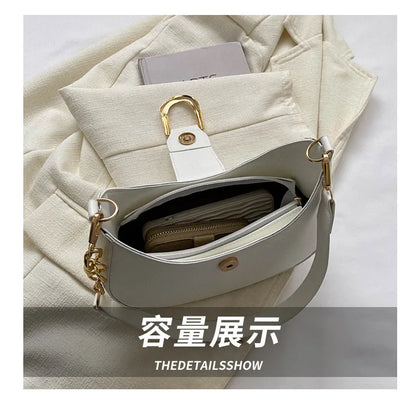 Trendy Pu Leather Shoulder Bag for Women Stylish Underarm Purse with Zipper Closure, Elegant Design Perfect for Everyday Use
