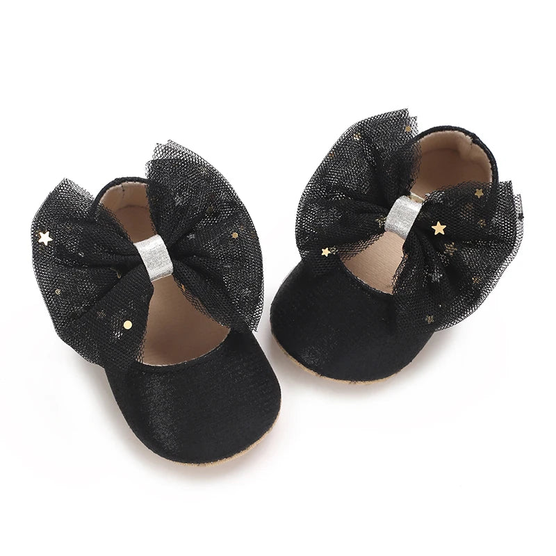 Black British Retro Princess Shoes For Spring And Autumn 0-18 Months Baby Shoes With Soft Soles And Non Slip Baby Walking Shoes