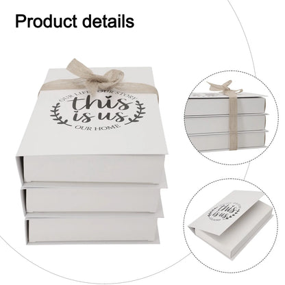 Decorative Book Stacks Folding Simulation Books Farmhouse Style Decor Charming Bookshelf Decoration Bookshelf Decor