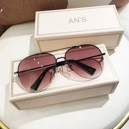 Classic Sunglass Aviator Metal Frame Outdoor Sports Anti-UV 400 Driving Sunglasses Glasses Unisex Ins Style Trendy Hip Hop