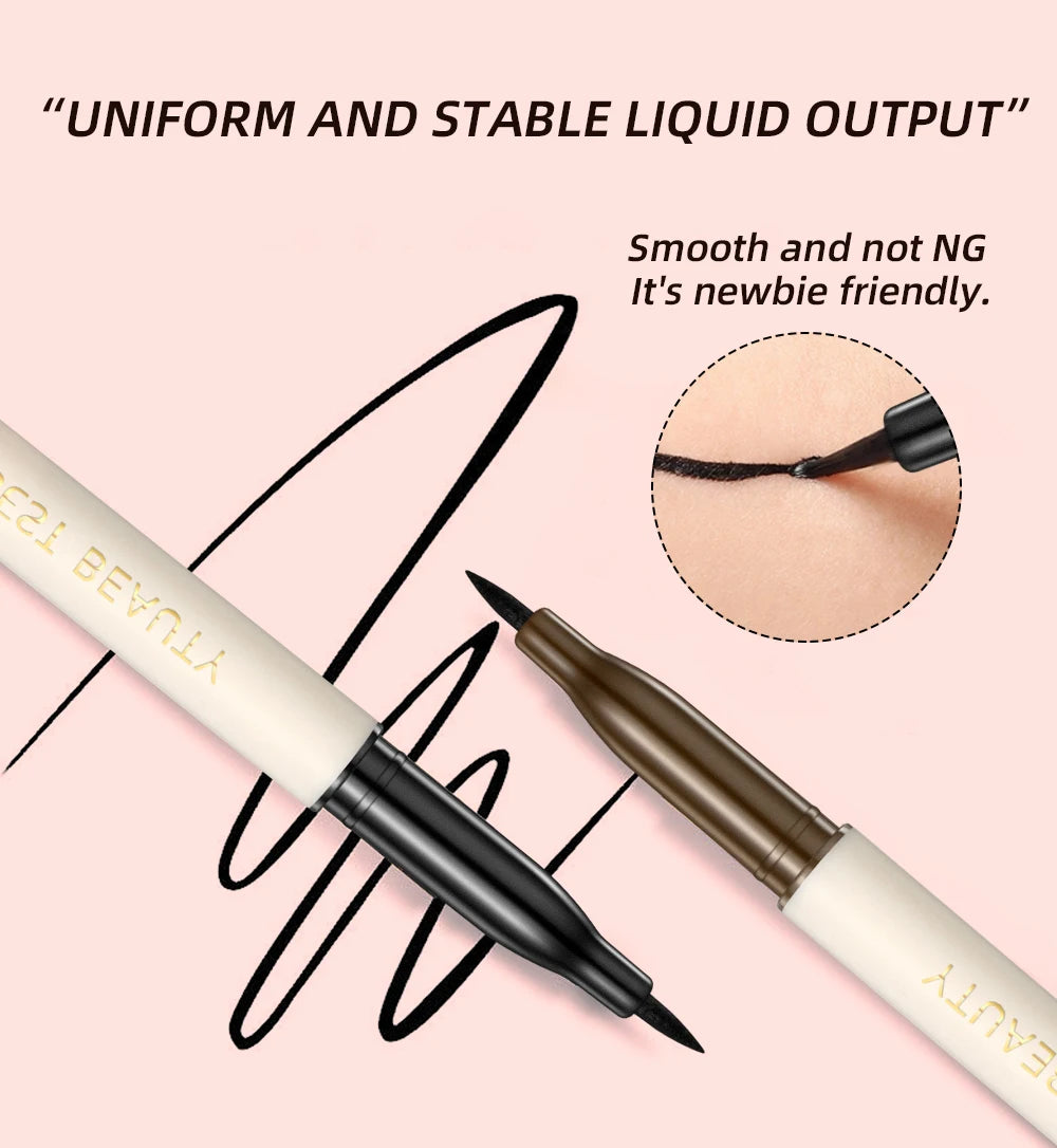 2023 Women 1 Pcs Eyeliner Liquid Pen Waterproof Long Lasting Quick Drying Smooth Makeup Beauty Matte Eyeliner Stamp Eye Pencil