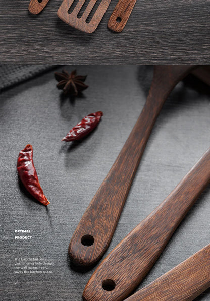 Kitchen Utensils Set Non-Stick  Cookware for Kitchen Wooden Handle Soup spoon spatula Rice spoon shovel Kitchen Accessories