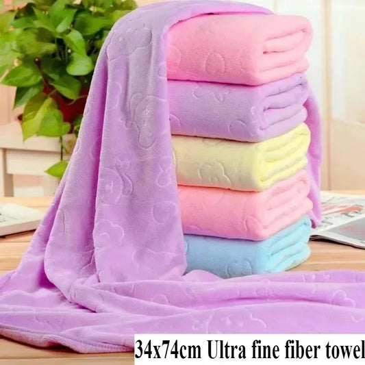 Embossed Towels Set  Quick Drying Towels Bath Towels Absorbent Soft and Comfortable Bathrobes Ultra-fine Fiber Towels Bathroom