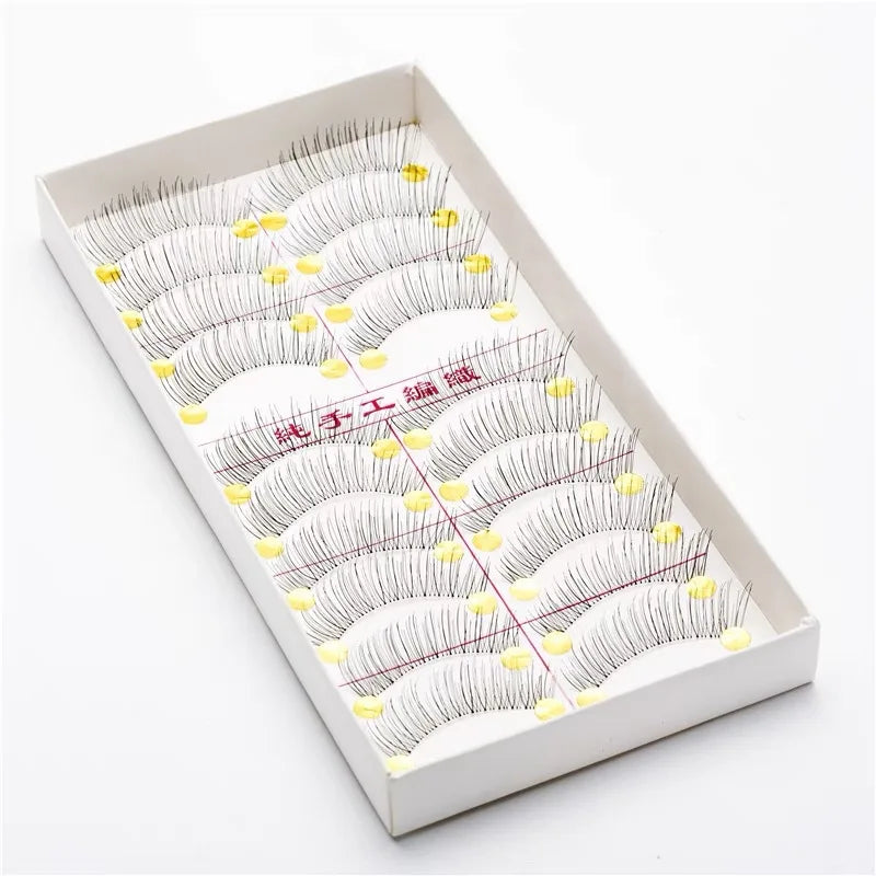 10 Pairs Handmade Natural Long False Eyelashes Makeup Maquillage Eyelashes Cilia Cilios Fake Eye Lashes Faux Cils #217