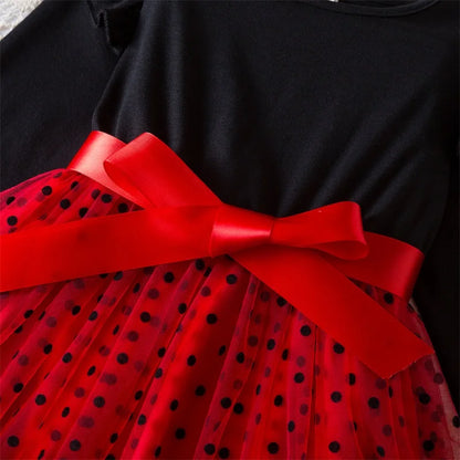 Elegant New Girl Embroidery Flower Girl Dresses for Wedding Autumn Winter Long Sleeve Princess Birthday Party Clothing 3-8Yrs