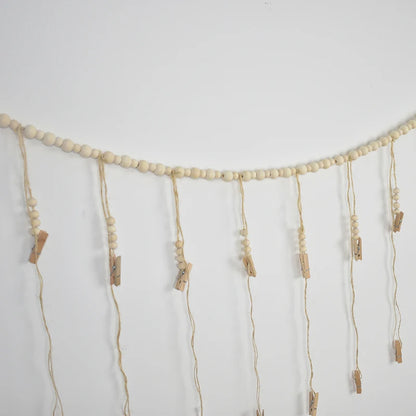 1 Pc Photo Display Wall Hanging Decor Boho Home Decoration Wooden Beads Macrame Tapestry For Wall Hanging Room Decors Aesthetic