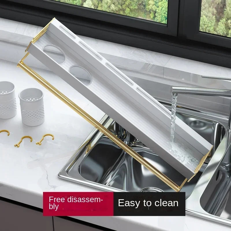 Kitchen Organizer Shelf Wall-mounted Spice Storage Rack Kitchen Knife Holder Wall Seasoning Chopstick Spoon Shovel Storage Sheif