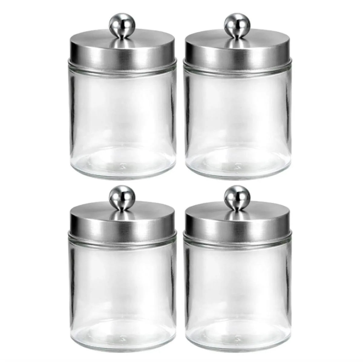 Bathroom Vanity Storage Organizer Set -- Farmhouse Decor Qtip Holder for Cotton Swabs,Makeup Sponges,Flossers,Paper Clips