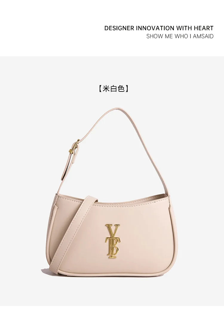 Luxury Underarm Bag for Women, Minimalist Designer Shoulder Purse, Fashionable Crossbody Bag, High-End Aesthetic & Versatile