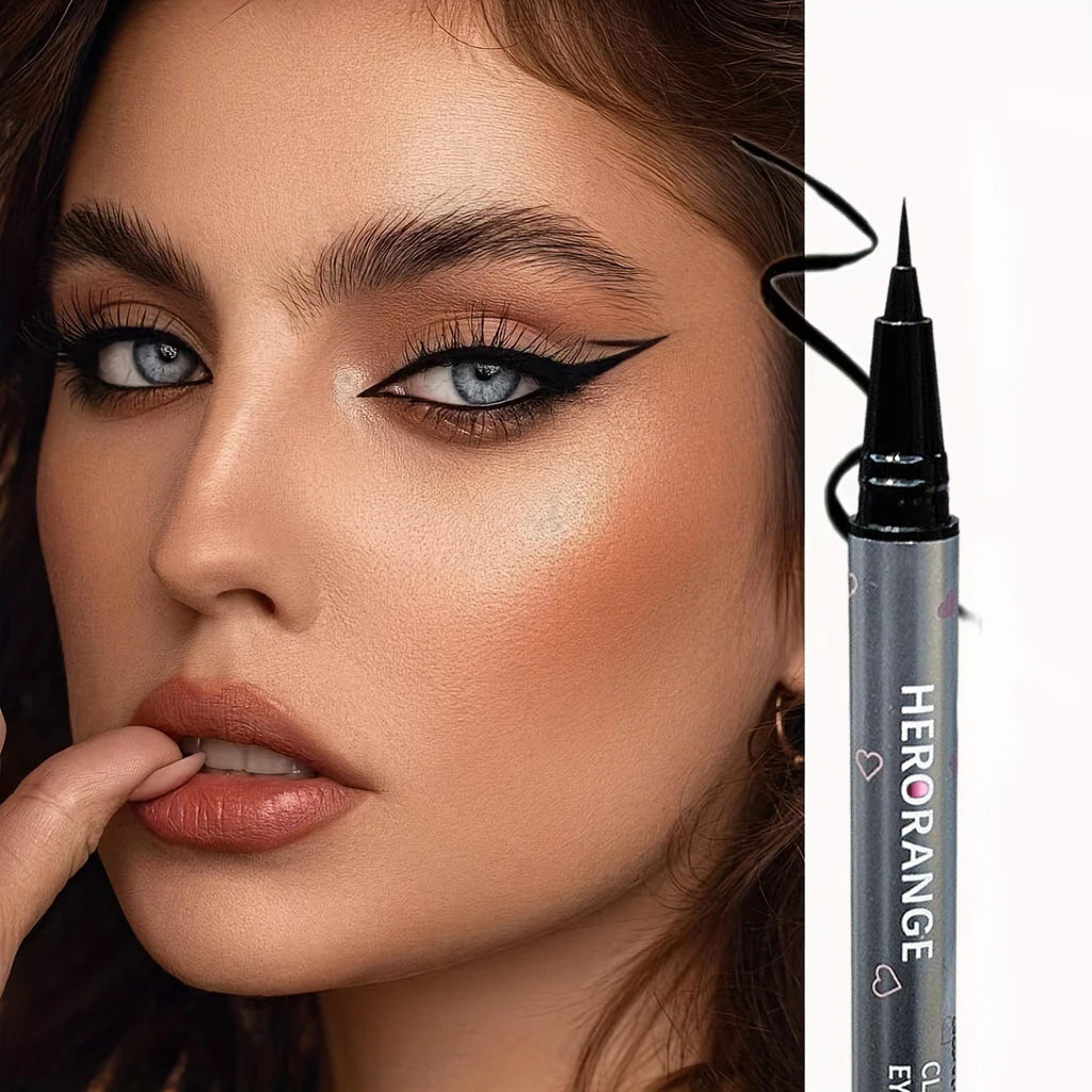 0.01mm ultra-fine precision waterproof liquid eyeliner, black, quick-drying, anti-smudge, anti-sweat, long-lasting eye-slimming