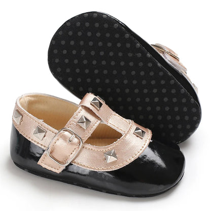 Black British Retro Princess Shoes For Spring And Autumn 0-18 Months Baby Shoes With Soft Soles And Non Slip Baby Walking Shoes