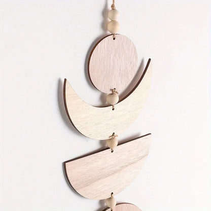 Wooden Hanging Pendant Wall Decor Home Decor Wooden Decor Pendant  Moon Pendant Bohemian Style