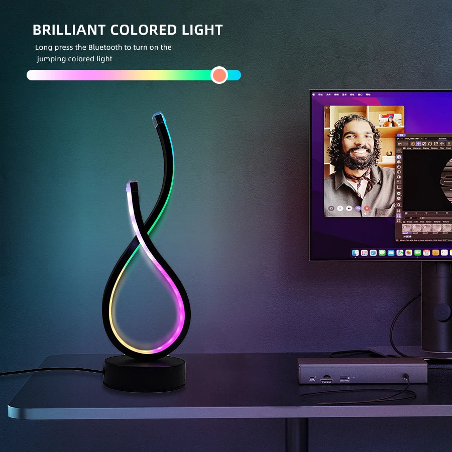 Modern LED Desk Lamp with USB Power, Adjustable Lighting, and Button Control