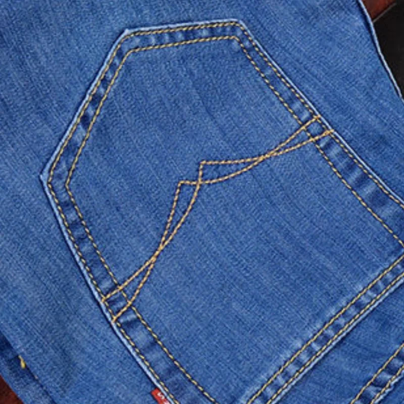 2025 Men NEW Men's Fashion Business Jeans Classic Style Casual Stretch Slim Jean Pants Male Brand Denim Trousers Black Blue Mens