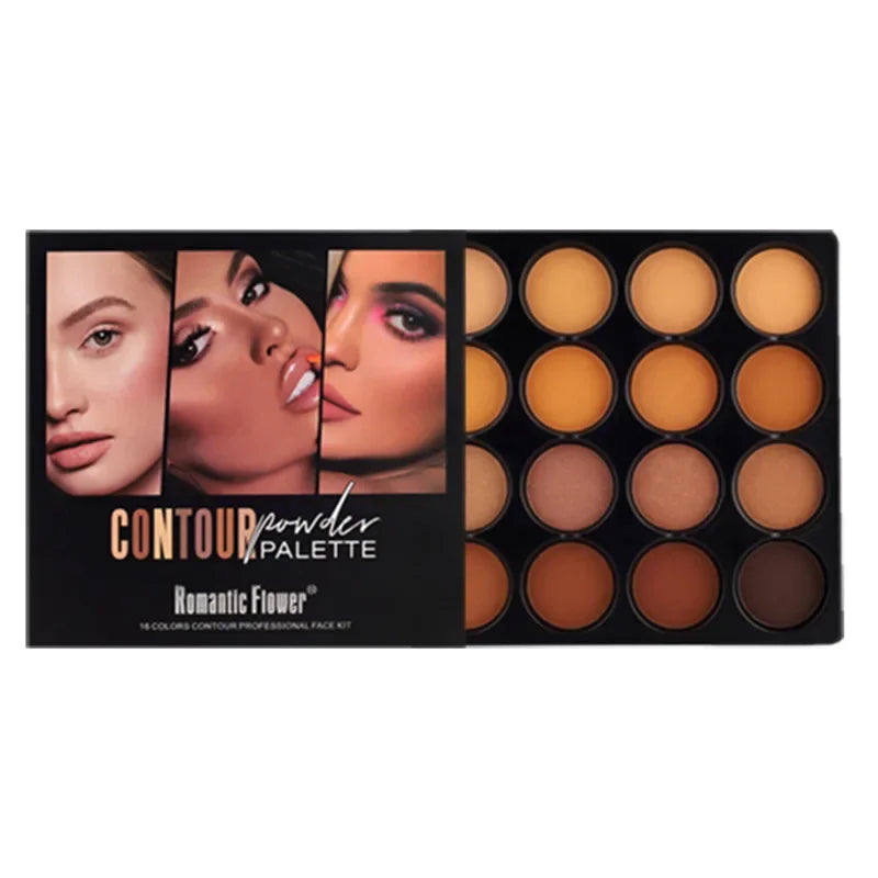 16 Colors Contour Powder Matte Palette Highlight Concealer Pressed Powder Kit Oil Control Waterproof Makeup For Women Cosmetics