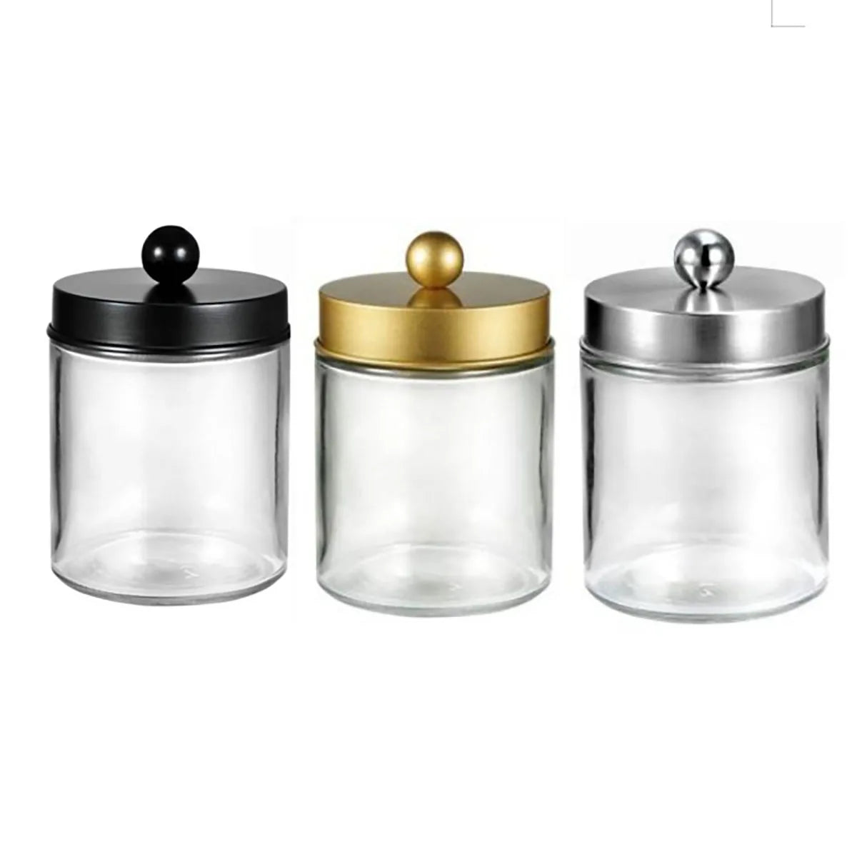 Bathroom Vanity Storage Organizer Set -- Farmhouse Decor Qtip Holder for Cotton Swabs,Makeup Sponges,Flossers,Paper Clips