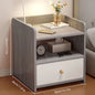 Bedroom Bedside Table with Drawer Storage Nightstand Living Room Sideboard Furniture Multi-Layer Storage Cabinet Small Desk