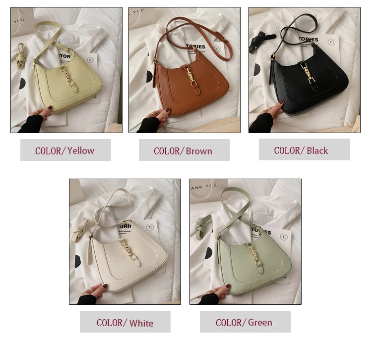 Top Quality Luxury Brand Purses and Handbags Designer Leather Shoulder Crossbody Bags for Women Dual Straps Underarm Sac A Main