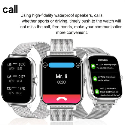 Smart Watch, Wireless Call/Dial, Multiple APP Reminders, Suitable for Men and Women, Sports Watch, Compatible with IPhone/Andrio