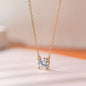 New Jewelry Small Crystal Pendant Necklaces For Women Shiny Zirconia Necklace For Female Wedding Engagement Birthday Gifts N415