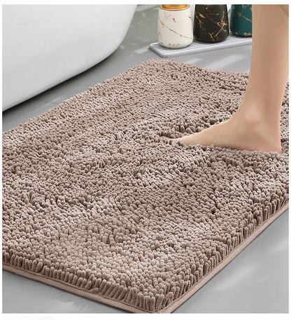 Bathroom mat chenille absorbent carpet bathroom bathtub room living room door bathroom absorbent pad