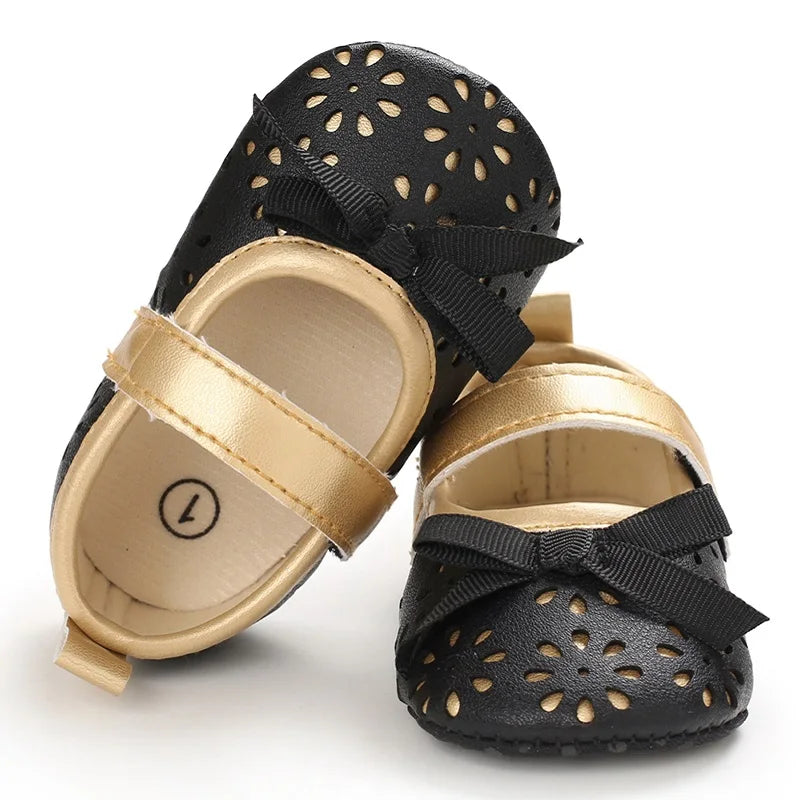 Black British Retro Princess Shoes For Spring And Autumn 0-18 Months Baby Shoes With Soft Soles And Non Slip Baby Walking Shoes