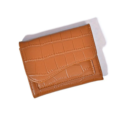 Women Mini Wallet Purse Female Short PU Leather Purse Solid Color Lightweight Fashion Multiple Card Positions for Student