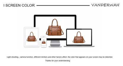 Elegant Handbags For Women High Quality Pu Leather Top-Handle Bags Purse Ladies Shoulder Crossbody Bag Casual Tote bolso purses