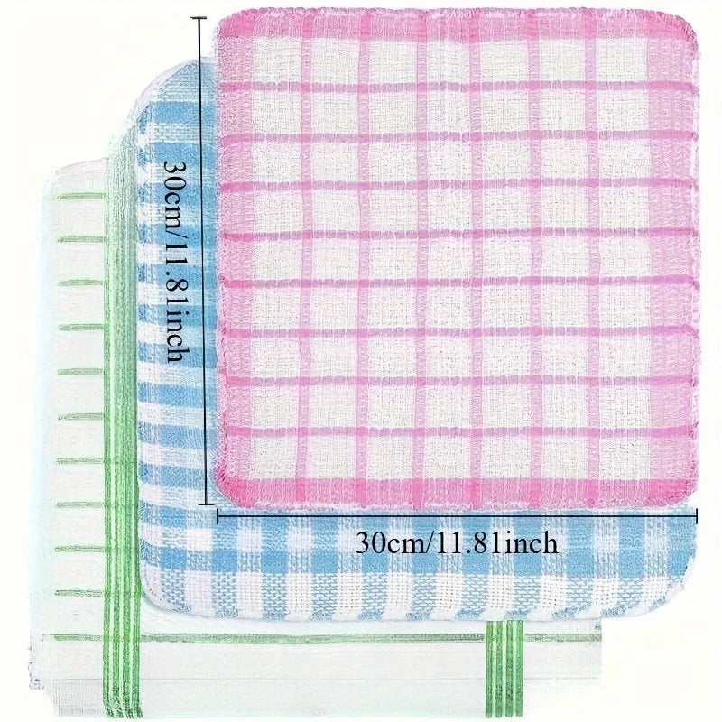 10pcs Dish Towels Featuring a Nest Design. They Dry Rapidly, Possess Excellent Water Absorption, Are Suitable for Hand Washing