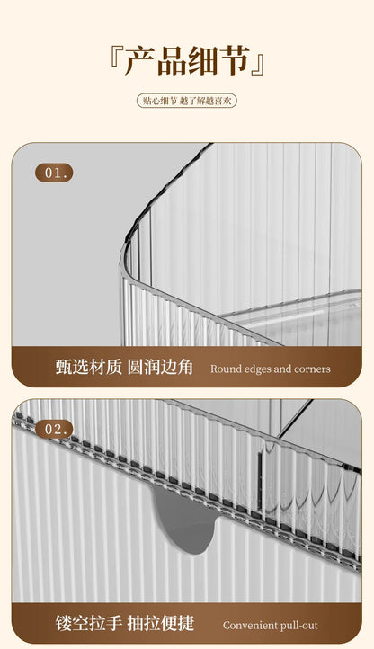 Bathroom Storage Boxes Transparent  Cosmetics Dormitory Accessories Organizer Modern Style Convenient Organization Home