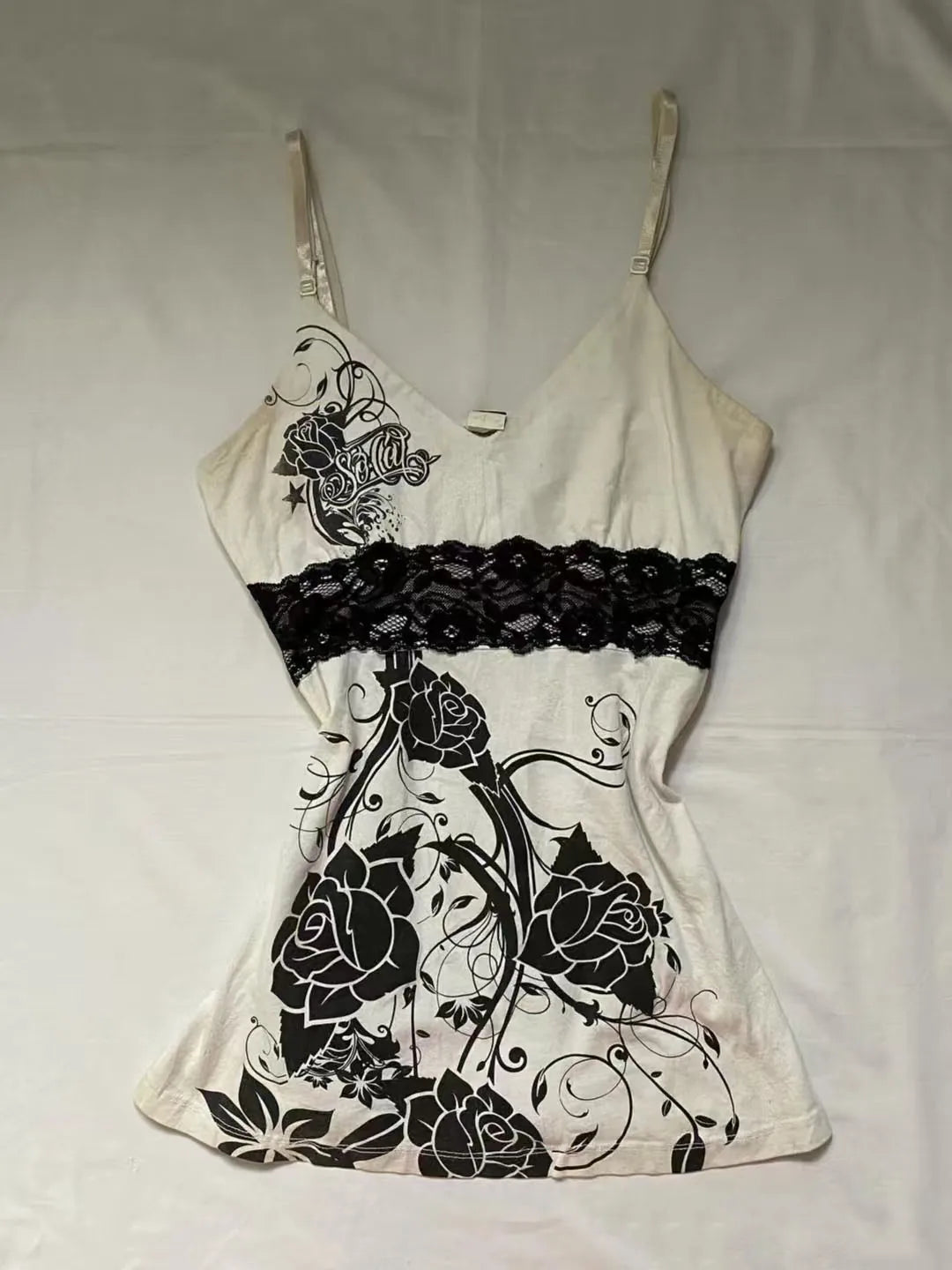 Vintage Clothes Women Camis Punk Sexy Casual Backless Flowers Gothic Sleeveless Tank Top Hip Hop Femme Grunge Y2k Crop Tops Tees