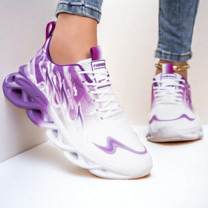Unisex Running Shoes Women Men Lightweight Mesh Breathable Comfortable Flat Soft Tennis Shoes Summer Lace-up Sneakers Woman
