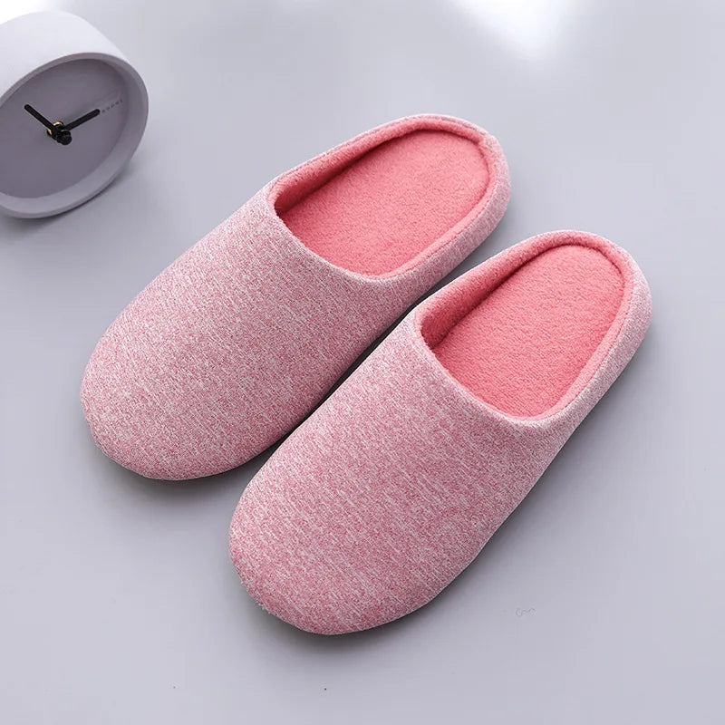 Home Slippers For Women Men Soft House Winter Indoor Light Comfort Floor Shoes Female Male Silence Slides Bedroom Japanese Style